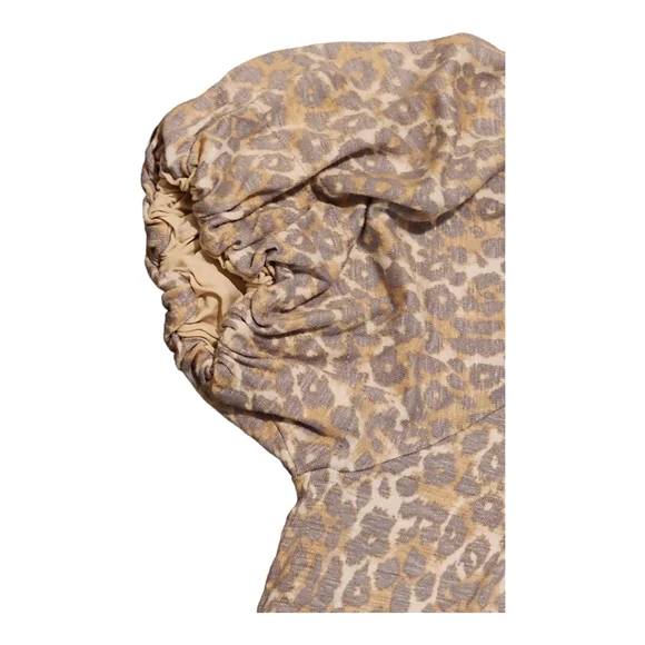 Maeve by Anthropologie Leopard Print Women's Blouse, Puff Sleeve Top, Si… - Picture 3 of 10